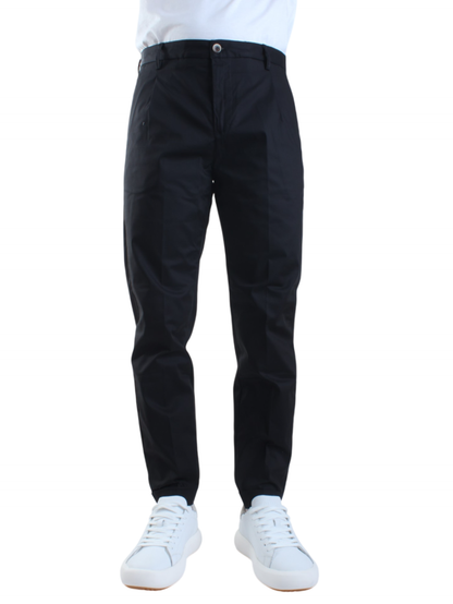 Rar pantaloni Rio con pinces slim fit nero