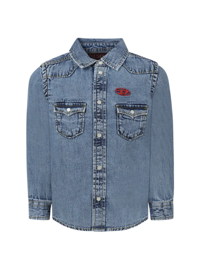 Diesel camicia in denim Ceko manica lunga lavaggio blu