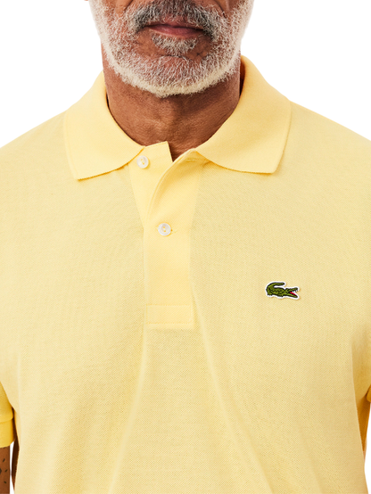 Lacoste polo manica corta 12.12 in piquè giallo