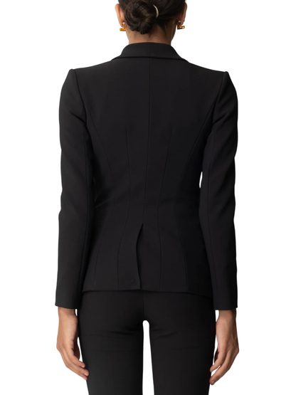 Elisabetta Franchi giacca blazer doppiopetto nero