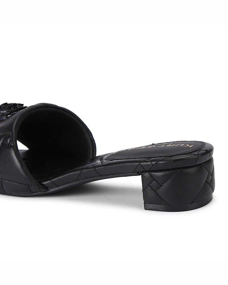 Kurt Geiger ciabatte in pelle trapuntata Kensington nero
