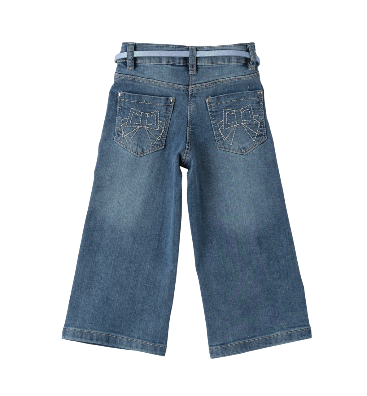 iDo jeans gamba larga con cintina lavaggio blu