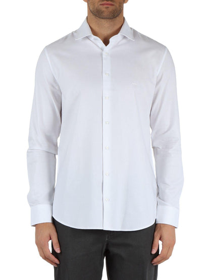 Michael Kors camicia manica lunga slim fit bianco