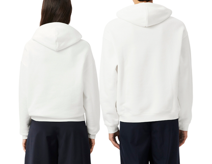 Lacoste felpa con cappuccio in cotone bianco