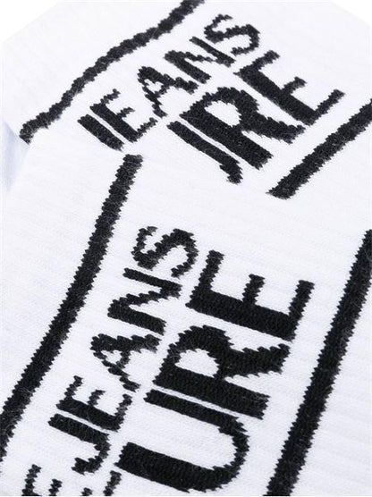 Versace Jeans Couture calzini in spugna con logo bianco