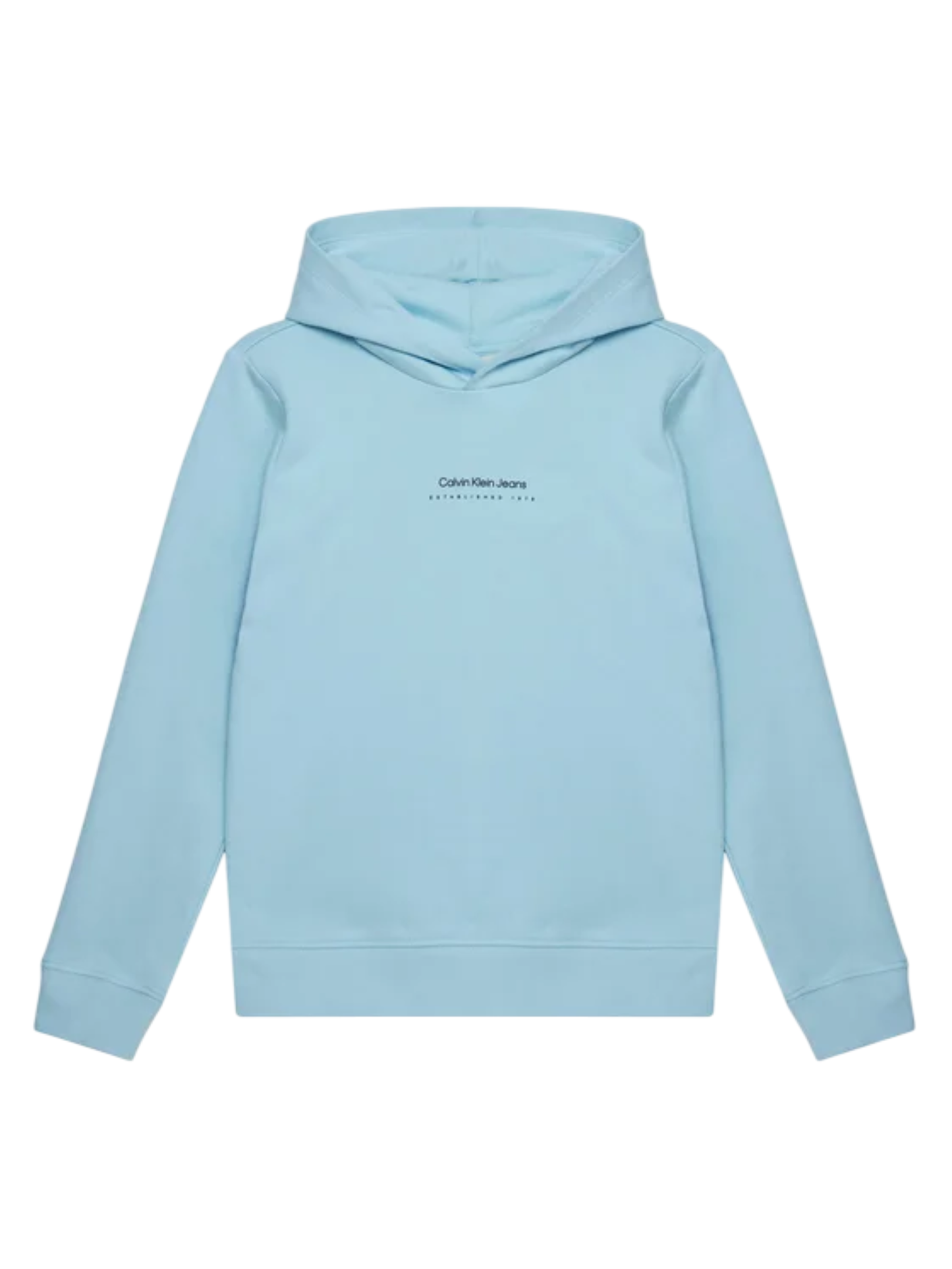 Calvin Klein Jeans felpa con cappuccio Shifted backprint celeste