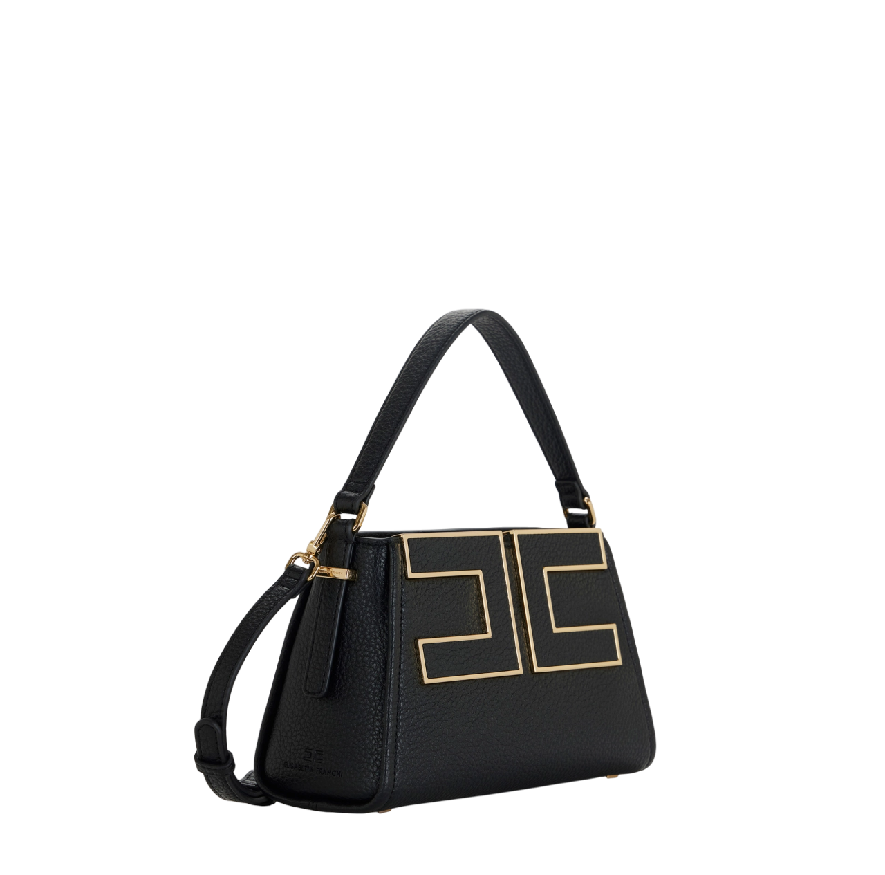 Elisabetta Franchi borsa in ecopelle con logo nero