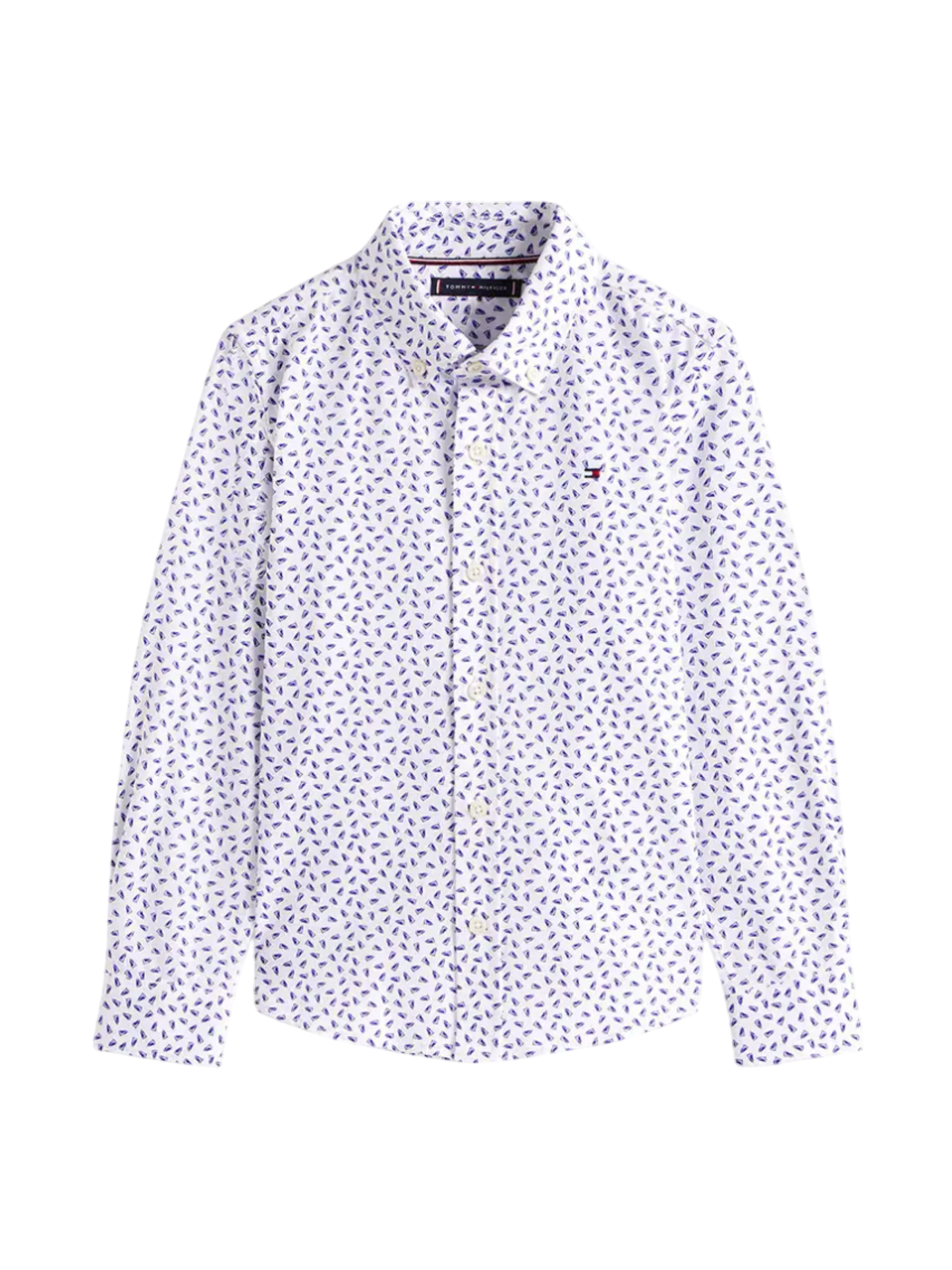 Tommy Hilfiger camicia bambino in fantasia bianco