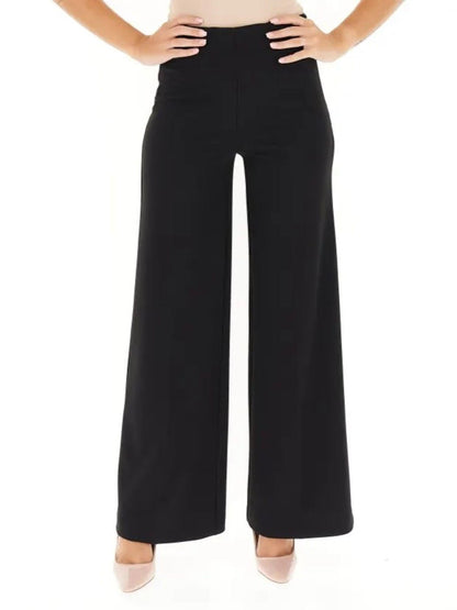 Vicolo pantaloni palazzo in crepe nero