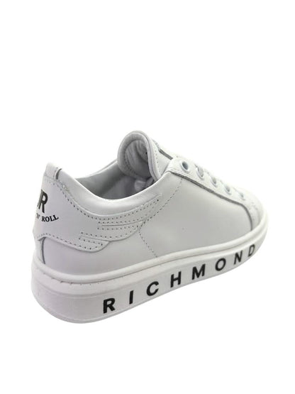 John Richmond sneakers in pelle con stampa logo bianco