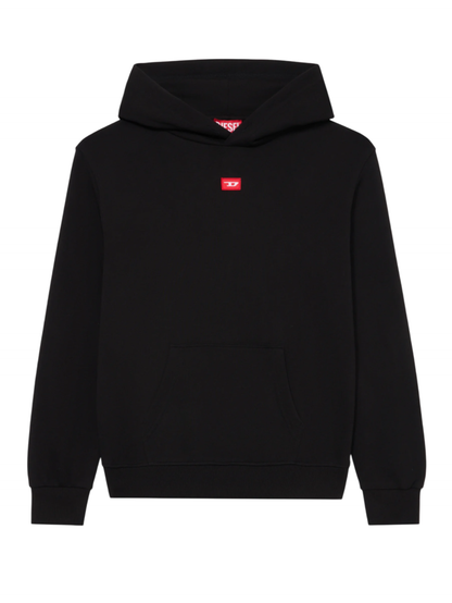 Diesel felpa bambino con cappuccio nero