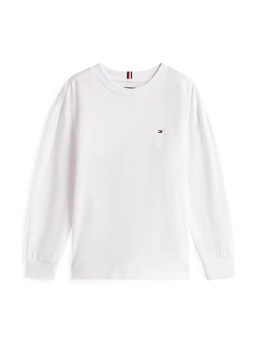 Tommy Hilfiger T-shirt bambino manica lunga bianco