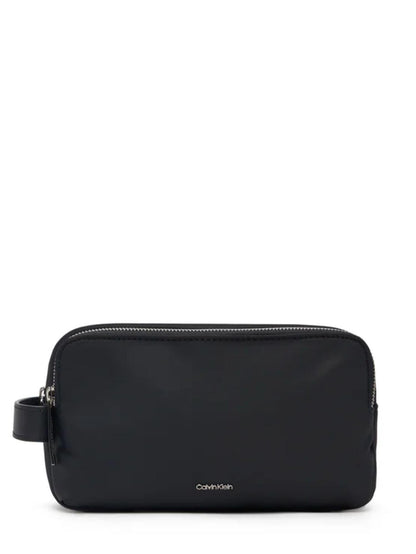 Calvin Klein pochette in tessuto con zip nero