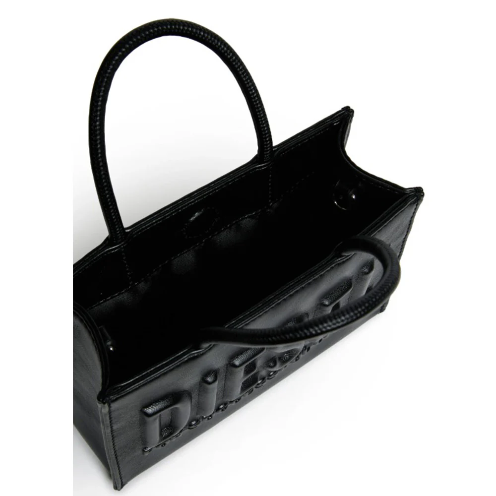 Diesel borsa in ecopelle con logo nero