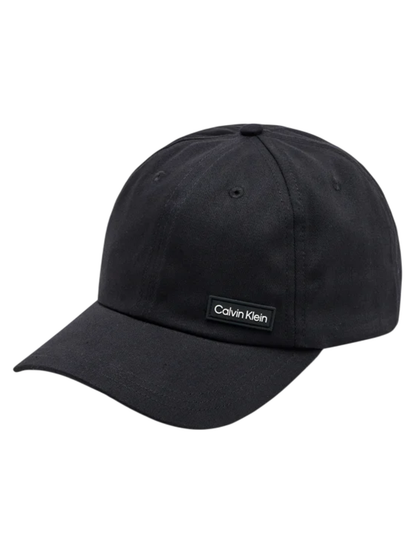 Calvin Klein cappello con visiera patch logo nero