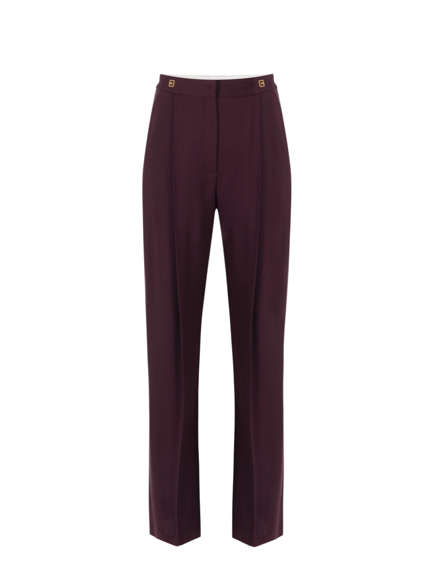 Elisabetta Franchi pantaloni flare con dettagli logati borgogna