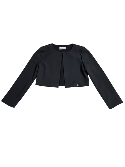 Patrizia Pepe giacca corta in tessuto crepe nero