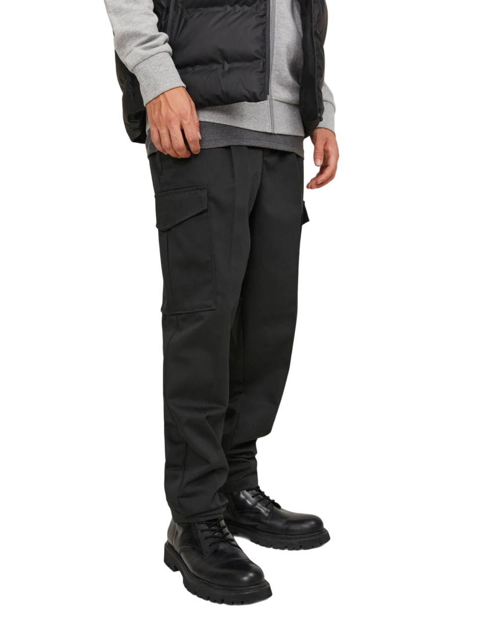 Pantaloni di tessuto Tapered Fit Bill Nero
