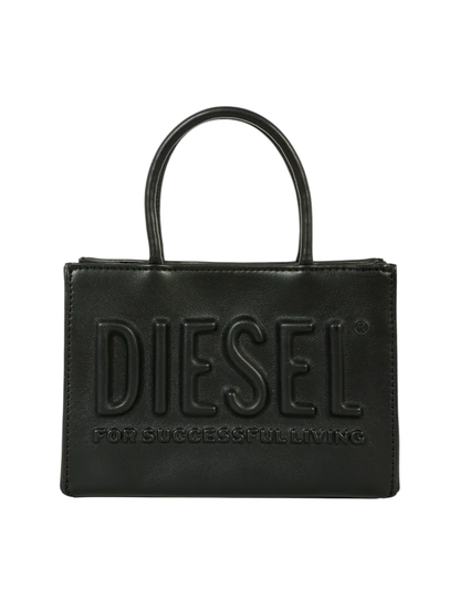 Diesel borsa in ecopelle con logo nero