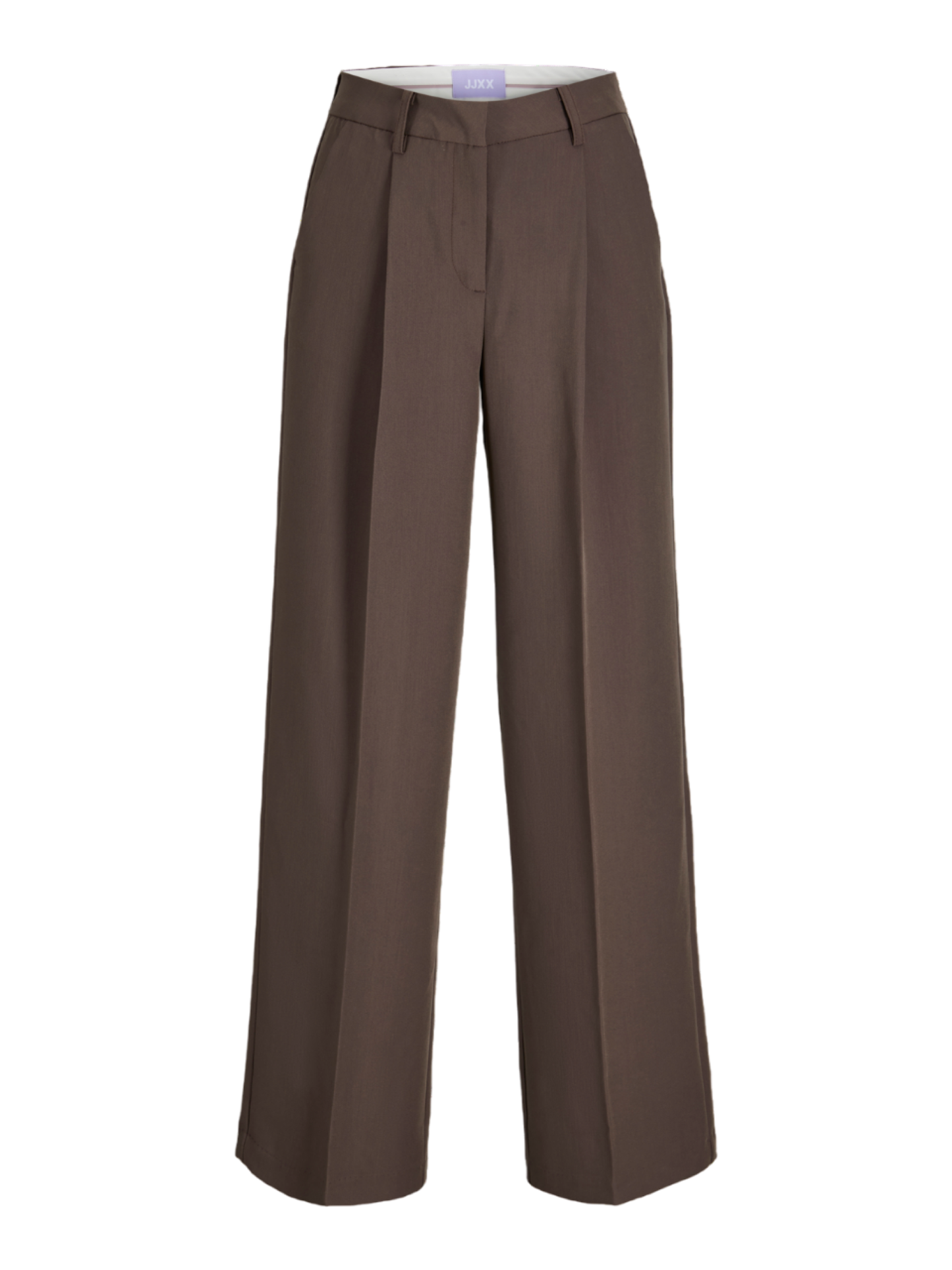 Jjxx pantaloni donna vita alta con pinces marrone