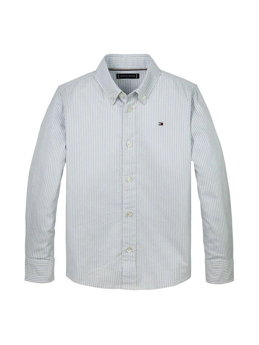 Tommy Hilfiger camicia a righe Ithaca bianco celeste