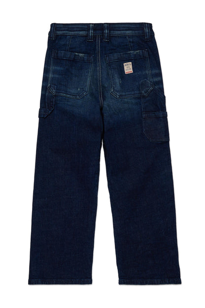 Diesel jeans bambino gamba larga lavaggio blu
