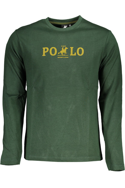 U.S. Grand Polo T-Shirt Maniche Lunghe Uomo Verde